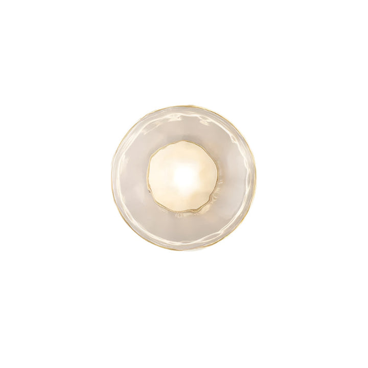 Wall Mounted Sconce Lamp - Dual Disc Shade on Vertical Stem