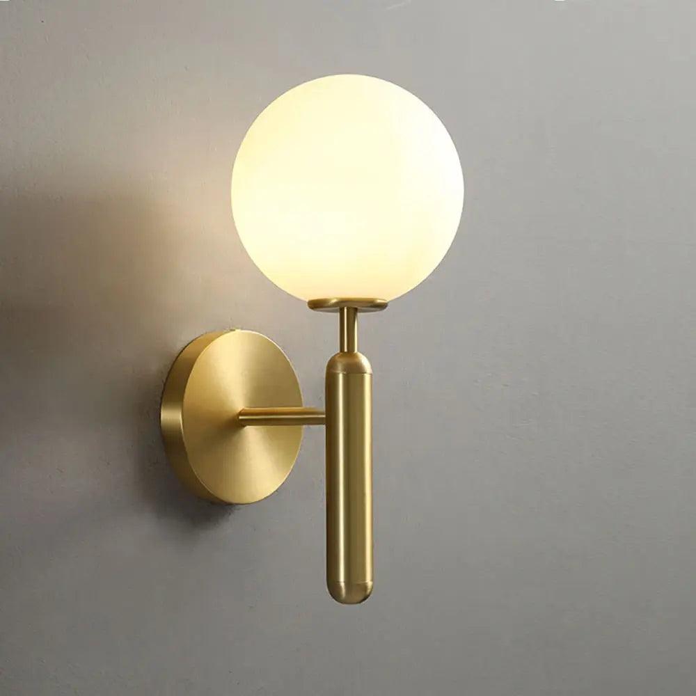 Wall Mounted Sconce Lamp - Globe Shade on Stem