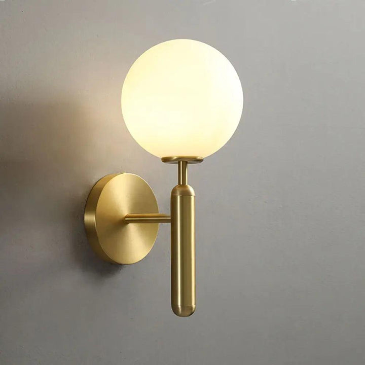 Wall Mounted Sconce Lamp - Globe Shade on Stem