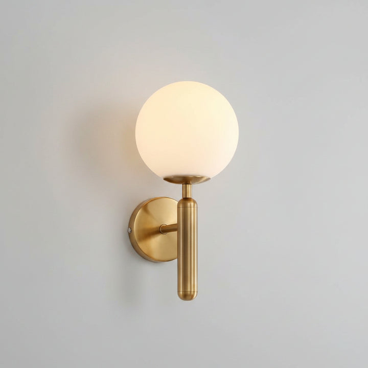 Wall Mounted Sconce Lamp - Globe Shade on Stem