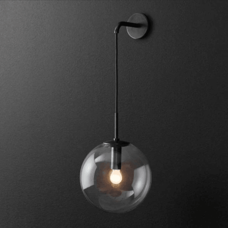Wall Mounted Sconce Lamp - Hanging Globe on Cord Drop