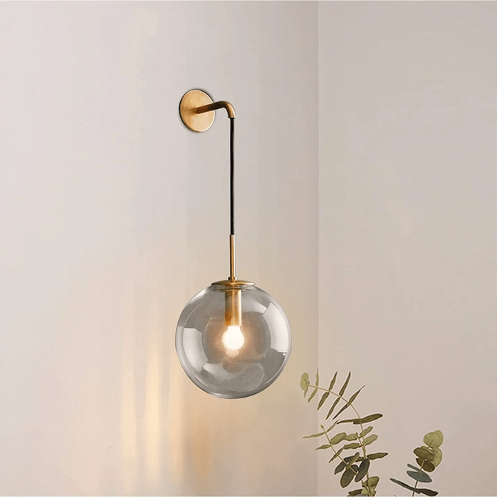 Wall Mounted Sconce Lamp - Hanging Globe on Cord Drop