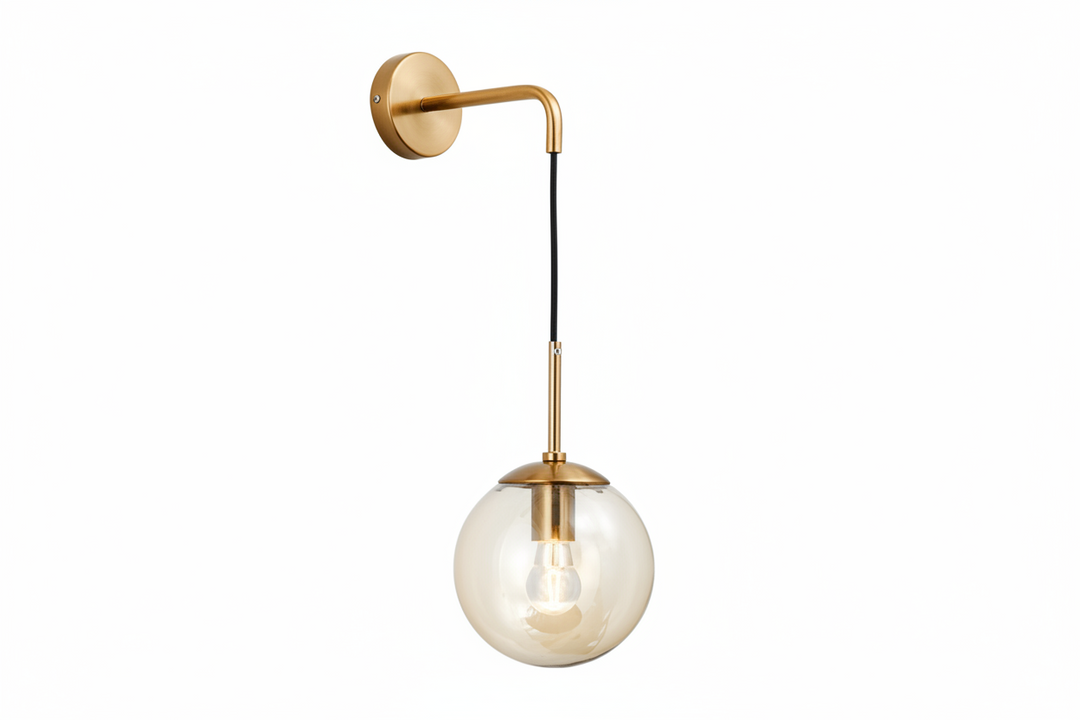 Wall Mounted Sconce Lamp - Hanging Globe on Cord Drop