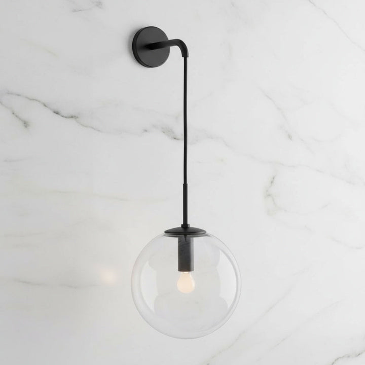 Wall Mounted Sconce Lamp - Hanging Globe on Cord Drop