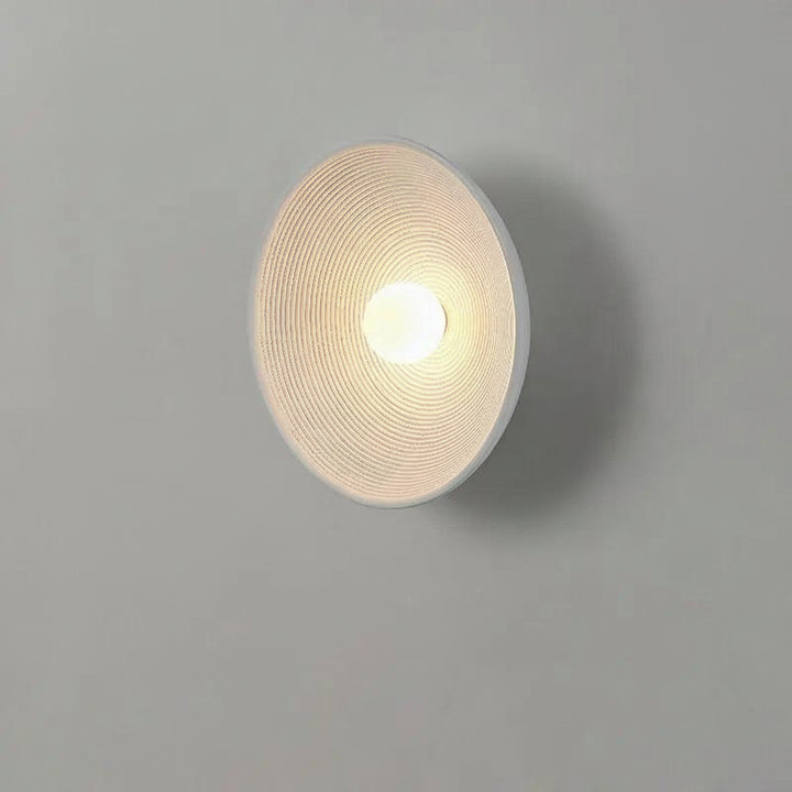 Wall Mounted Sconce Lamp - Round Disc Shade with Central Globe