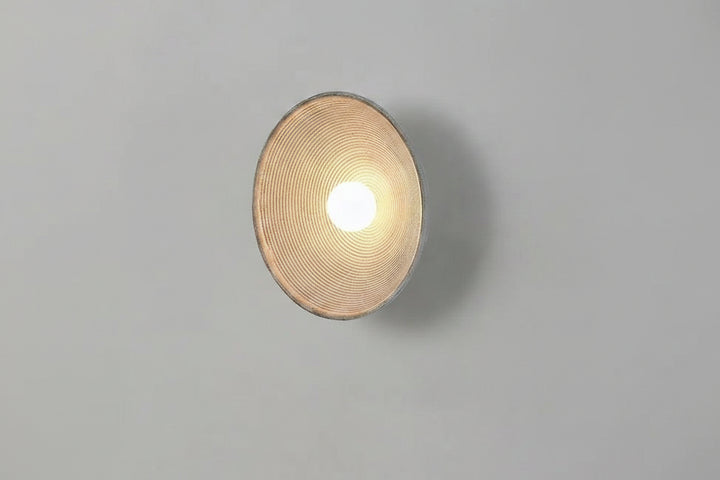 Wall Mounted Sconce Lamp - Round Disc Shade with Central Globe