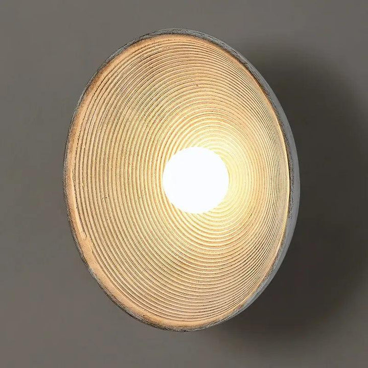 Wall Mounted Sconce Lamp - Round Disc Shade with Central Globe
