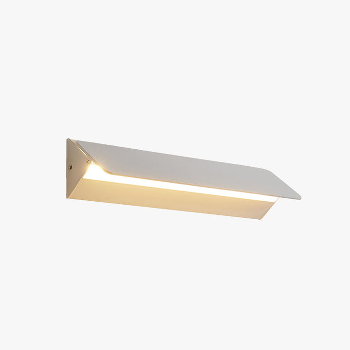 Wall Mounted Sconce Lamp Angled Metal Panel Shade
