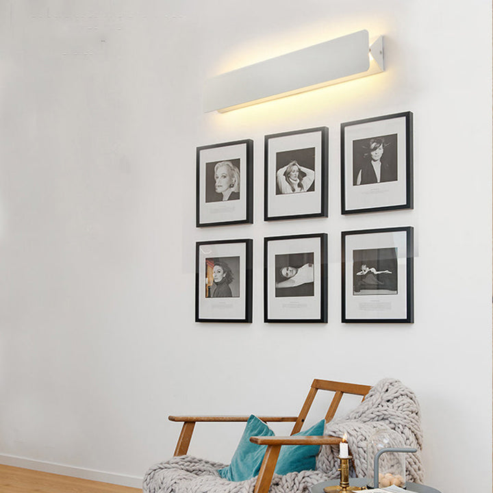 Wall Mounted Sconce Lamp Angled Metal Panel Shade