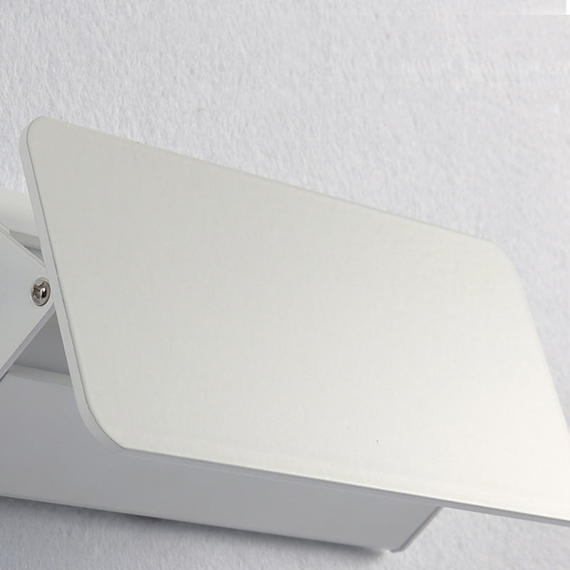 Wall Mounted Sconce Lamp Angled Metal Panel Shade