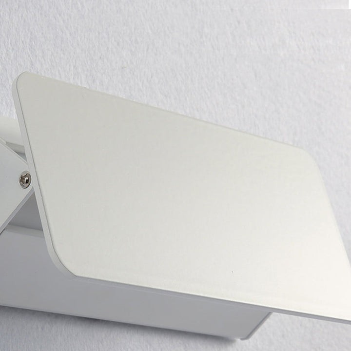 Wall Mounted Sconce Lamp Angled Metal Panel Shade