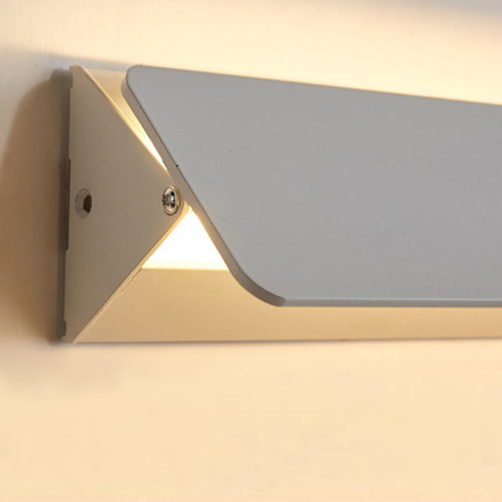 Wall Mounted Sconce Lamp Angled Metal Panel Shade