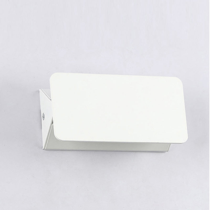 Wall Mounted Sconce Lamp Angled Metal Panel Shade