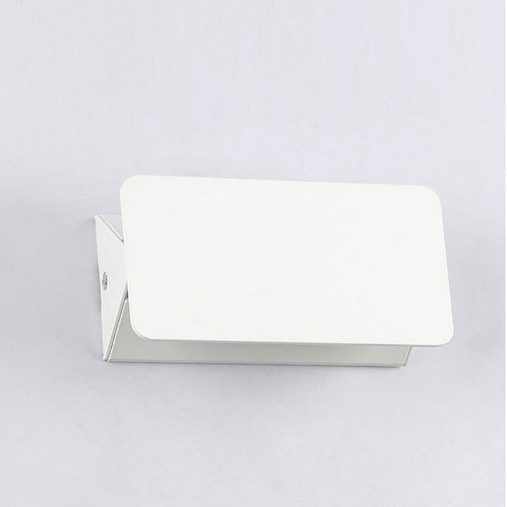Wall Mounted Sconce Lamp Angled Metal Panel Shade