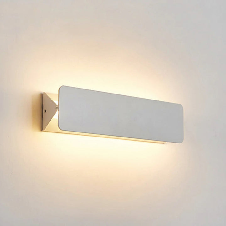 Wall Mounted Sconce Lamp Angled Metal Panel Shade