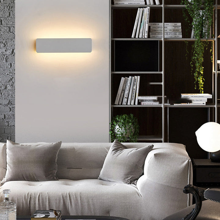 Wall Mounted Sconce Lamp Angled Metal Panel Shade