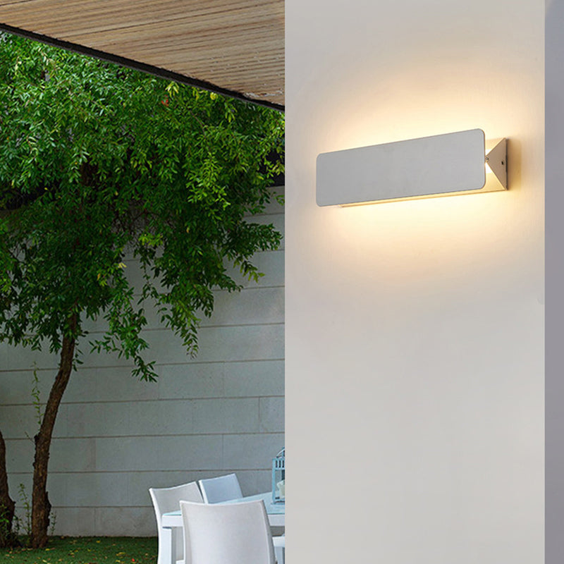 Wall Mounted Sconce Lamp Angled Metal Panel Shade