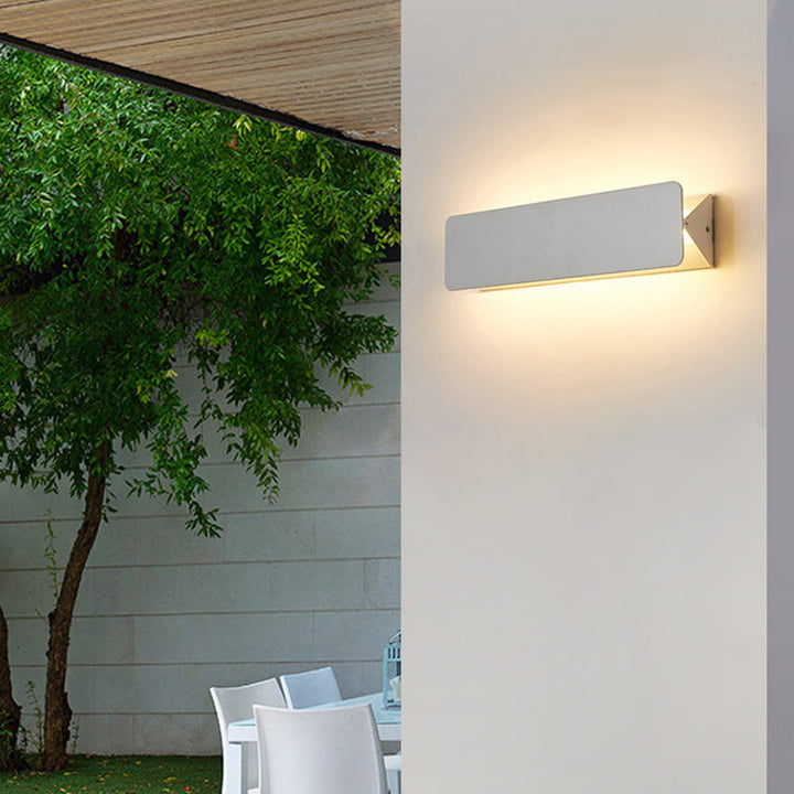 Wall Mounted Sconce Lamp Angled Metal Panel Shade