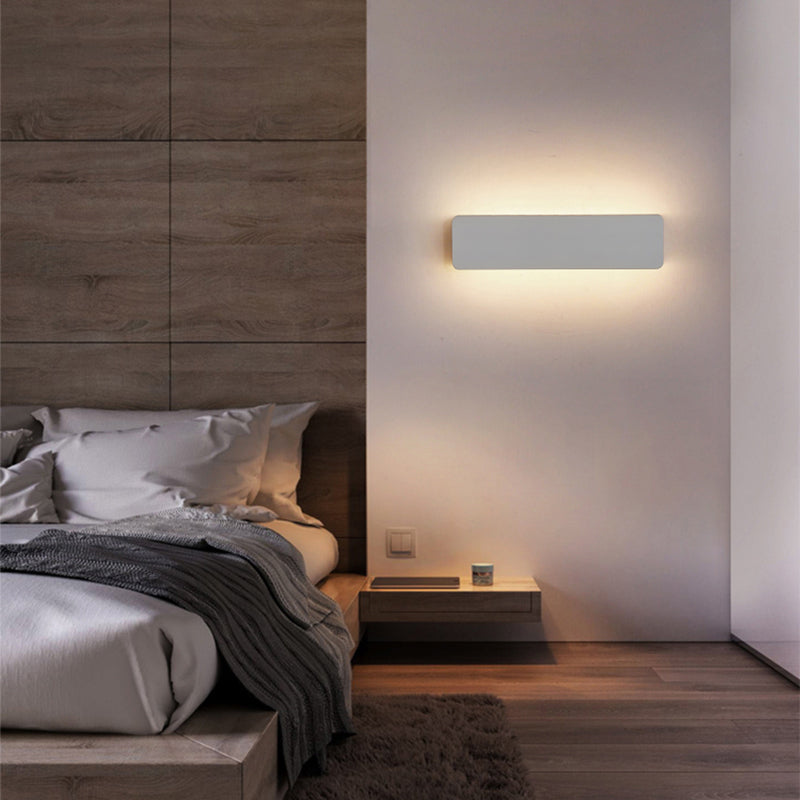 Wall Mounted Sconce Lamp Angled Metal Panel Shade