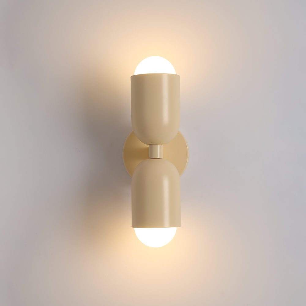 Wall Mounted Sconce Lamp Dual Cylinder Shade