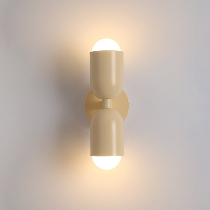 Wall Mounted Sconce Lamp Dual Cylinder Shade