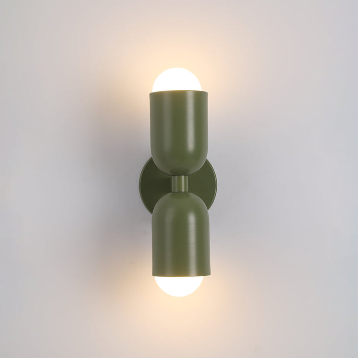 Wall Mounted Sconce Lamp Dual Cylinder Shade