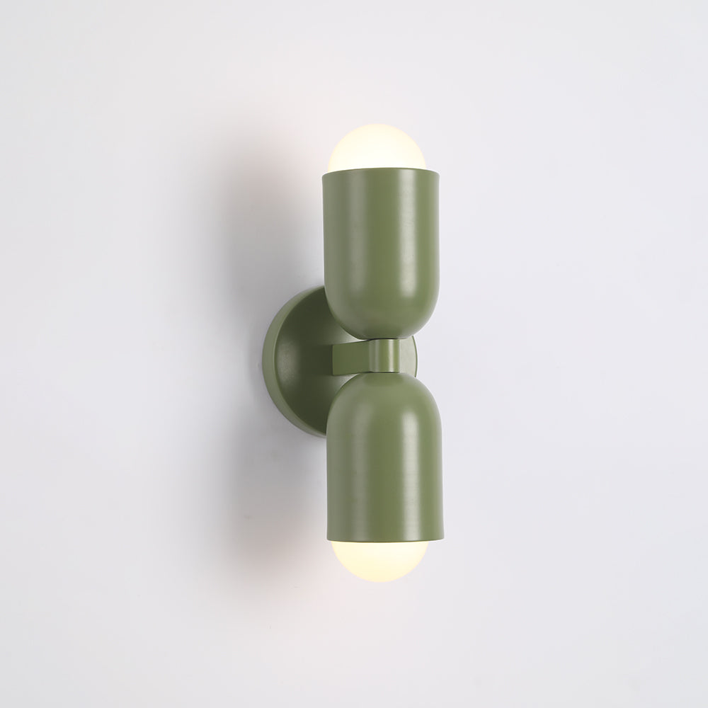 Wall Mounted Sconce Lamp Dual Cylinder Shade