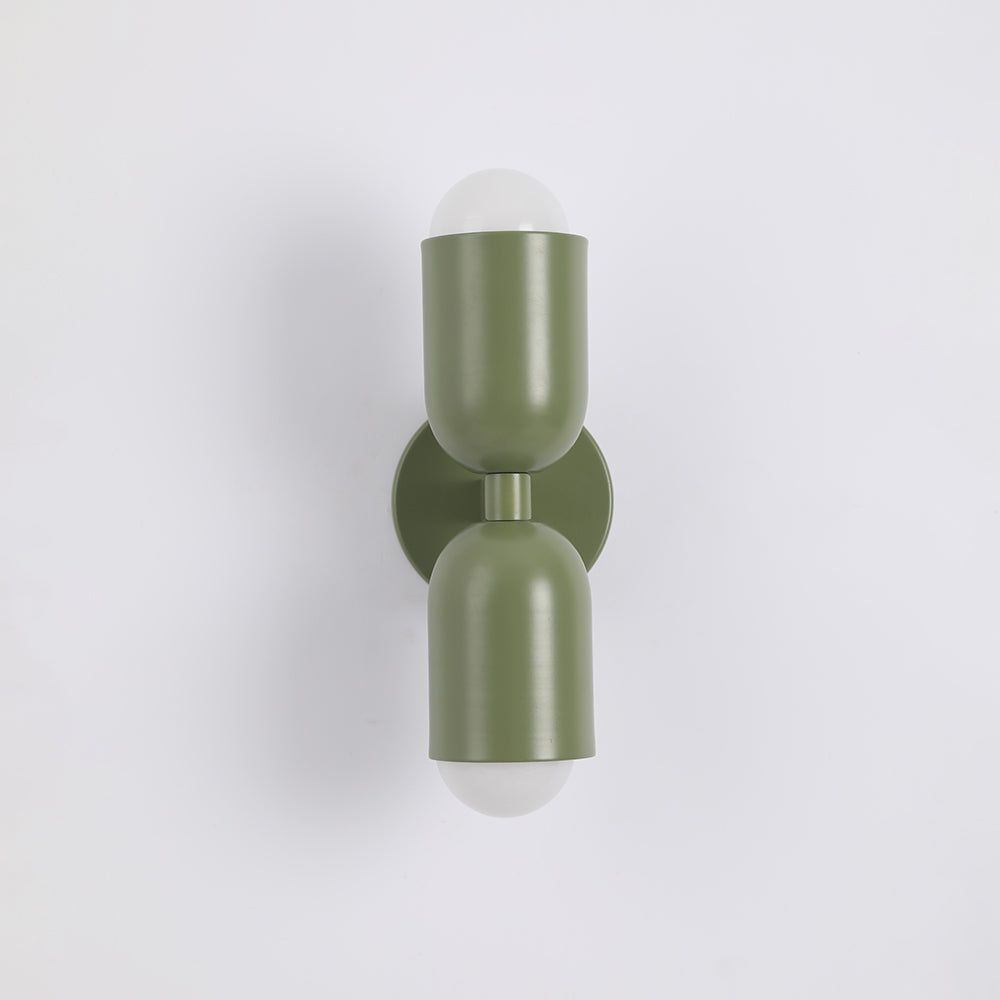 Wall Mounted Sconce Lamp Dual Cylinder Shade