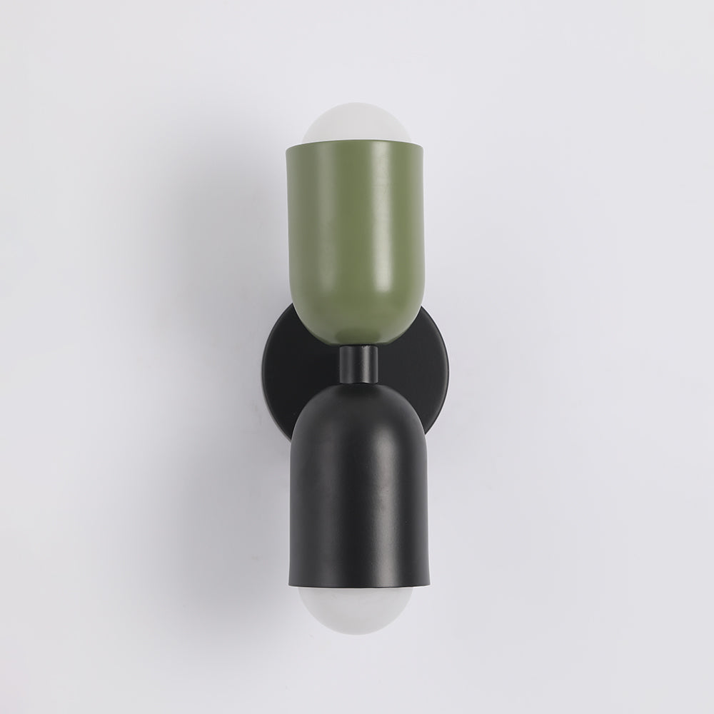 Wall Mounted Sconce Lamp Dual Cylinder Shade