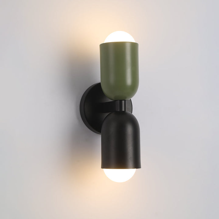 Wall Mounted Sconce Lamp Dual Cylinder Shade