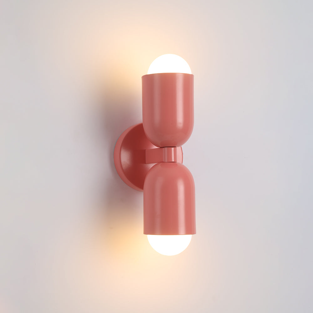 Wall Mounted Sconce Lamp Dual Cylinder Shade