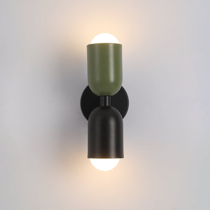 Wall Mounted Sconce Lamp Dual Cylinder Shade