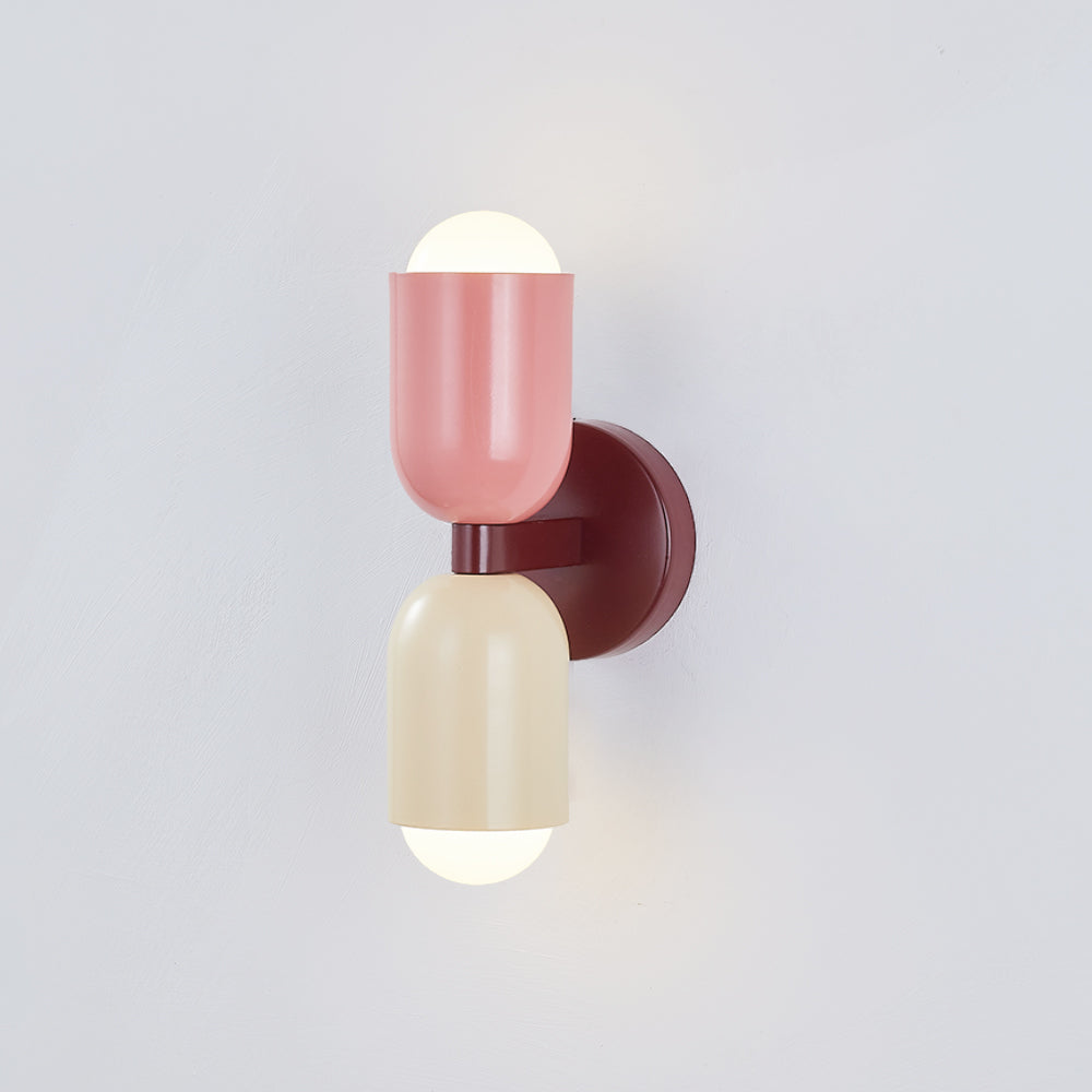 Wall Mounted Sconce Lamp Dual Cylinder Shade