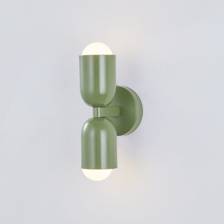 Wall Mounted Sconce Lamp Dual Cylinder Shade