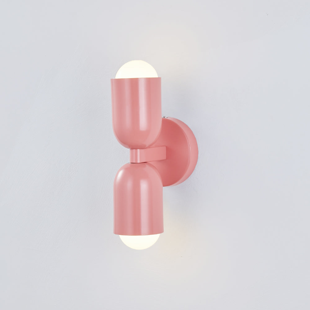 Wall Mounted Sconce Lamp Dual Cylinder Shade