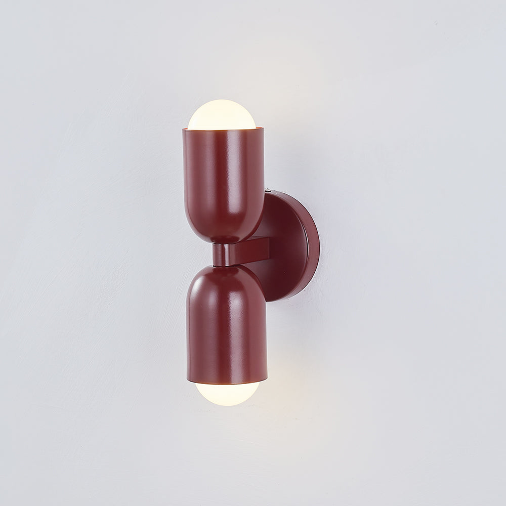 Wall Mounted Sconce Lamp Dual Cylinder Shade
