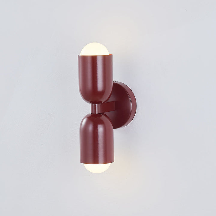 Wall Mounted Sconce Lamp Dual Cylinder Shade