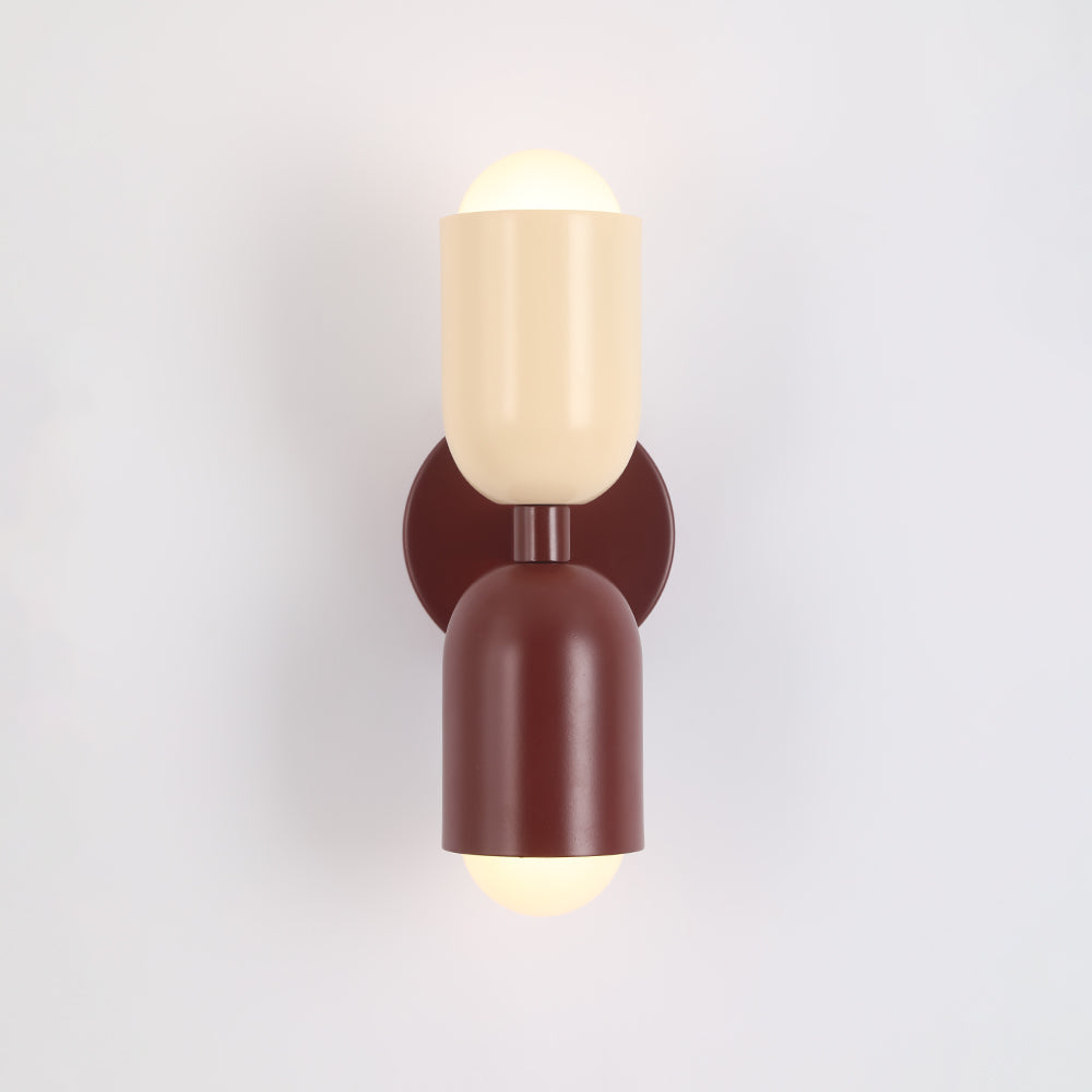 Wall Mounted Sconce Lamp Dual Cylinder Shade