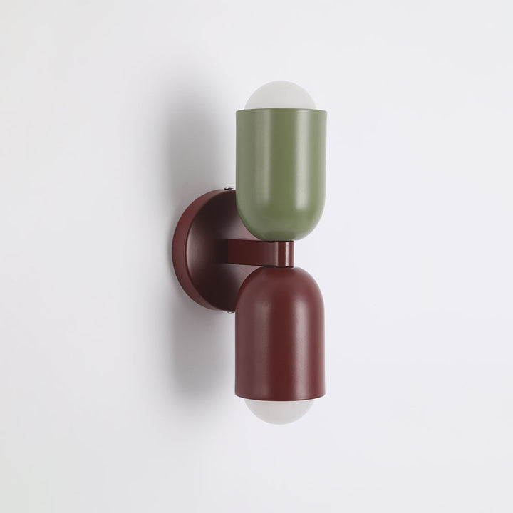 Wall Mounted Sconce Lamp Dual Cylinder Shade