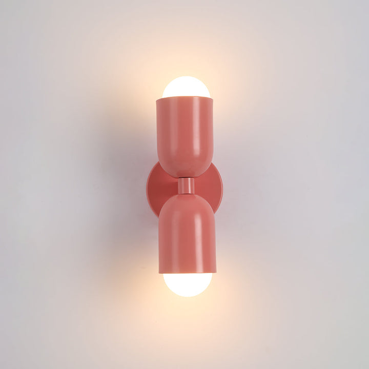 Wall Mounted Sconce Lamp Dual Cylinder Shade
