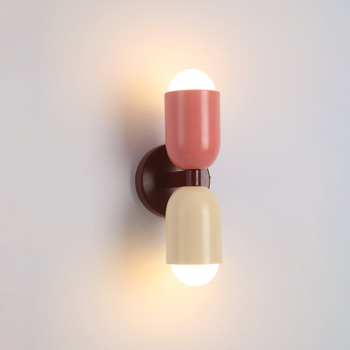 Wall Mounted Sconce Lamp Dual Cylinder Shade
