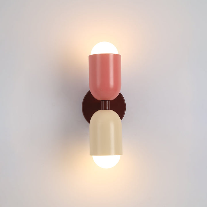 Wall Mounted Sconce Lamp Dual Cylinder Shade