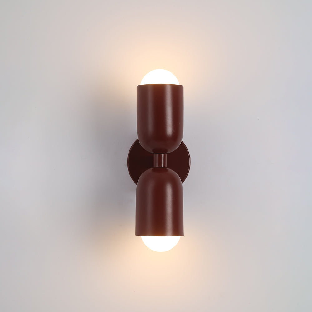 Wall Mounted Sconce Lamp Dual Cylinder Shade