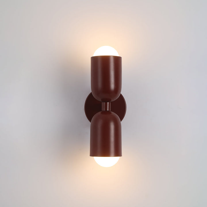 Wall Mounted Sconce Lamp Dual Cylinder Shade