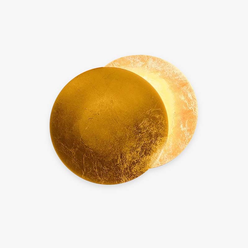 Wall Mounted Sconce Lamp Round Overlapping Metal Disc Shade