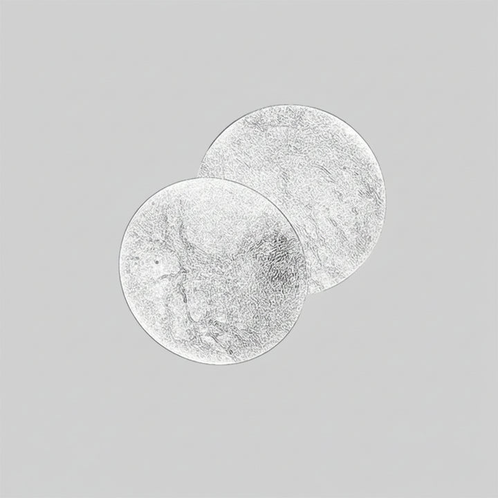 Wall Mounted Sconce Lamp Round Overlapping Metal Disc Shade