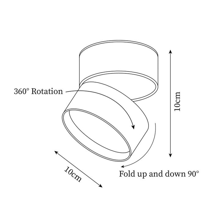 Adjustable Surface-Mounted LED Ceiling Spotlight - Modern Minimalist