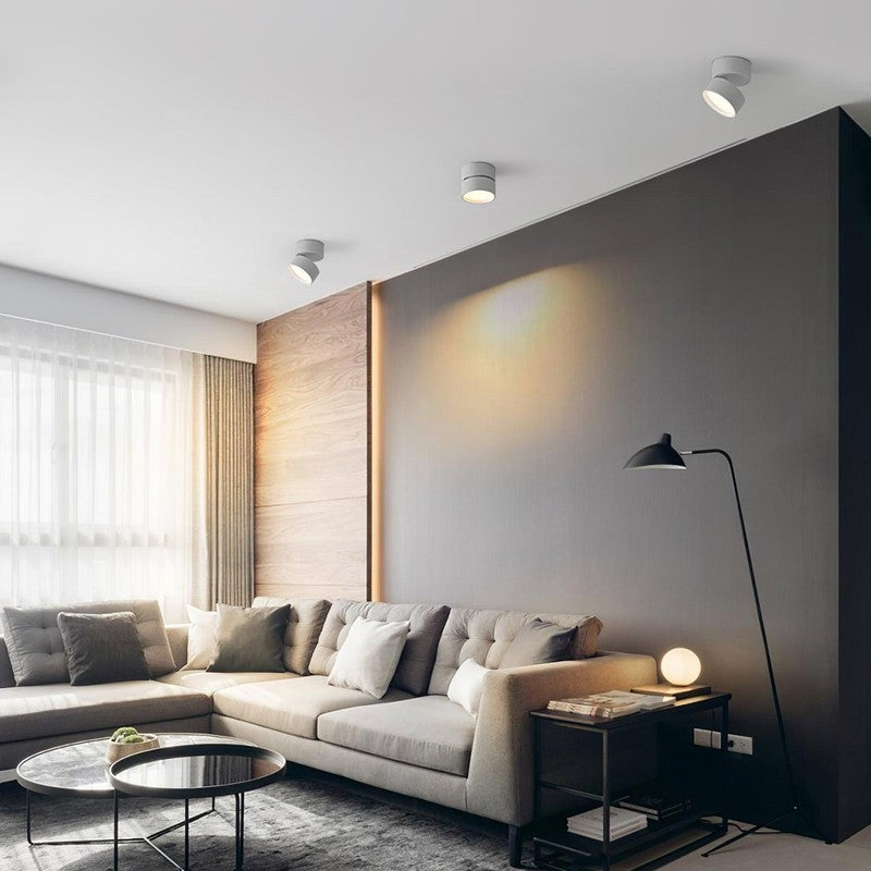 Adjustable Surface-Mounted LED Ceiling Spotlight - Modern Minimalist