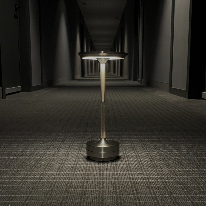 Aluminium Cordless Table Lamp | Slim Metallic Rechargeable Lamp