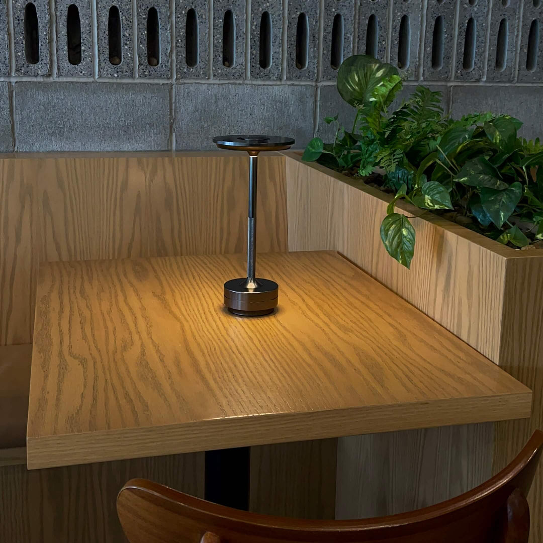 Aluminium Cordless Table Lamp | Slim Metallic Rechargeable Lamp
